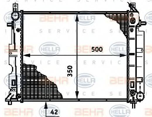 BEHR HELLA SERVICE 8MK376720531 Радіатор, охолодження двигуна