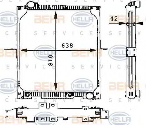 BEHR HELLA SERVICE 8MK376721151 Радіатор, охолодження двигуна