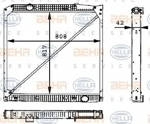 BEHR HELLA SERVICE 8MK376721211 Радіатор, охолодження двигуна