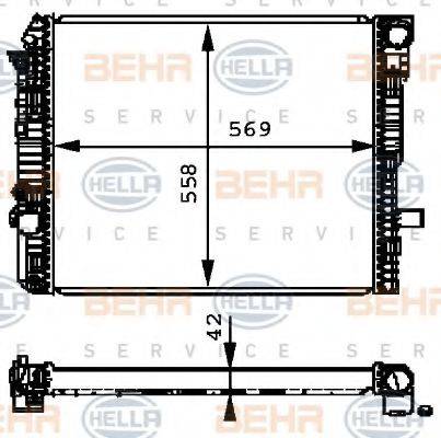 BEHR HELLA SERVICE 8MK376721271 Радіатор, охолодження двигуна