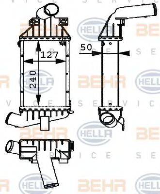 BEHR HELLA SERVICE 8ML376723121 Інтеркулер