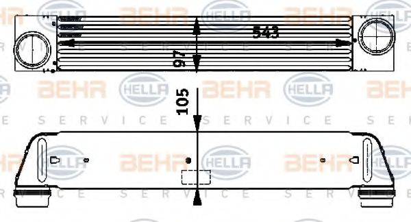 BEHR HELLA SERVICE 8ML376723501 Інтеркулер