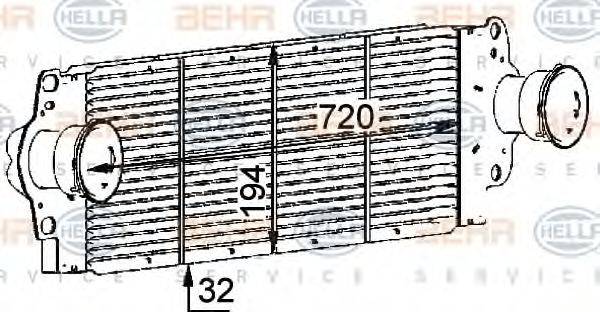 BEHR HELLA SERVICE 8ML376723511 Інтеркулер