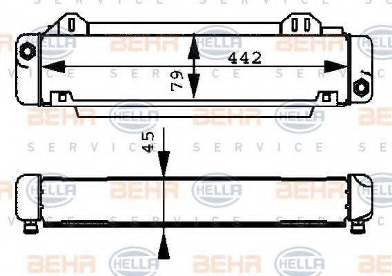 BEHR HELLA SERVICE 8MO376725501 масляний радіатор, моторне масло