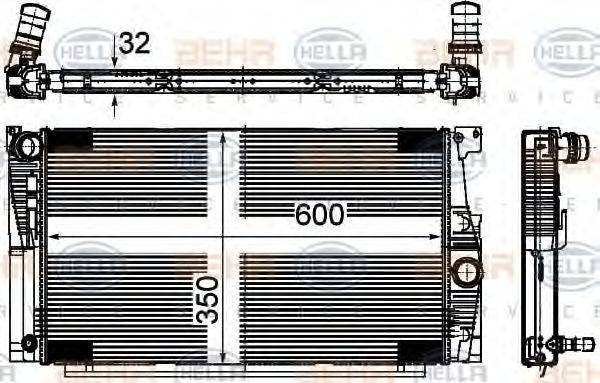 BEHR HELLA SERVICE 8MK376729271 Радіатор, охолодження двигуна