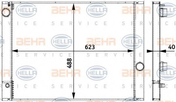 BEHR HELLA SERVICE 8MK376729501 Радіатор, охолодження двигуна