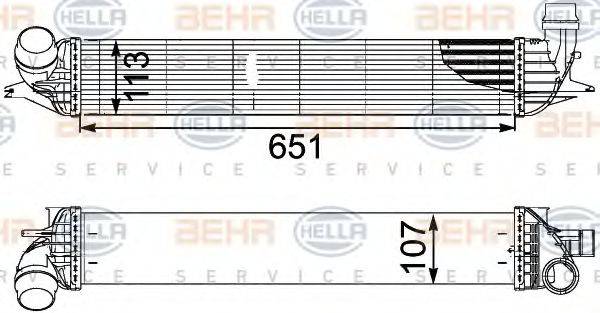 BEHR HELLA SERVICE 8ML376745241 Інтеркулер