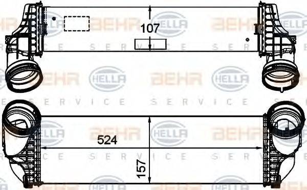 BEHR HELLA SERVICE 8ML376746261 Інтеркулер