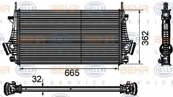 BEHR HELLA SERVICE 8ML376746481 Інтеркулер