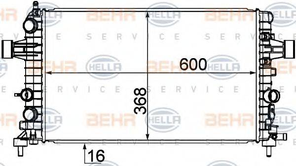 BEHR HELLA SERVICE 8MK376754081 Радіатор, охолодження двигуна