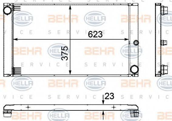 BEHR HELLA SERVICE 8MK376754101 Радіатор, охолодження двигуна