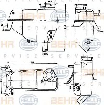 BEHR HELLA SERVICE 8MA376755171 Компенсаційний бак, охолоджуюча рідина