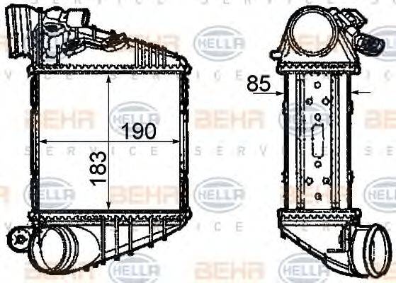 BEHR HELLA SERVICE 8ML376760591 Інтеркулер