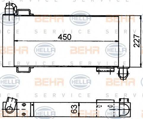 BEHR HELLA SERVICE 8MO376765301 масляний радіатор, моторне масло