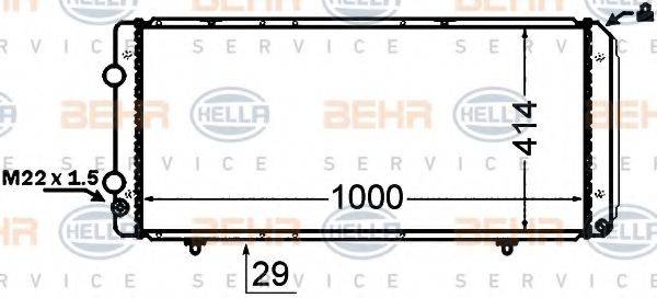 BEHR HELLA SERVICE 8MK376766751 Радіатор, охолодження двигуна