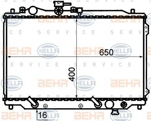 BEHR HELLA SERVICE 8MK376769531 Радіатор, охолодження двигуна