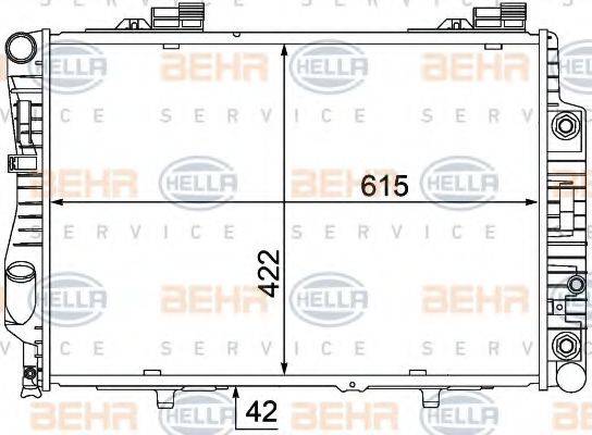 BEHR HELLA SERVICE 8MK376769711 Радіатор, охолодження двигуна