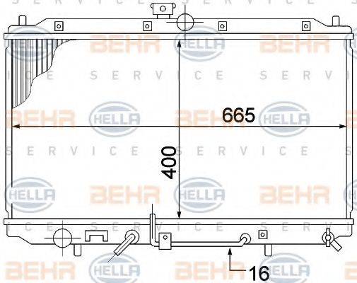 BEHR HELLA SERVICE 8MK376770111 Радіатор, охолодження двигуна