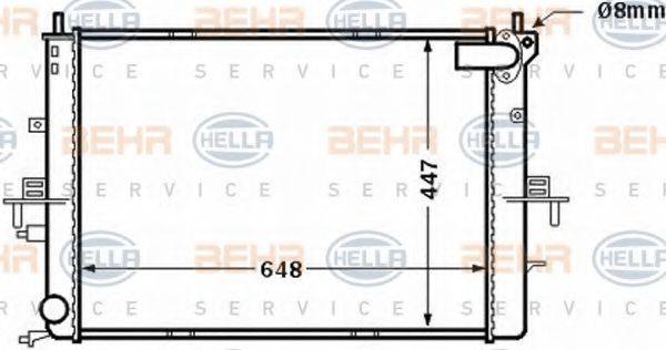 BEHR HELLA SERVICE 8MK376772211 Радіатор, охолодження двигуна