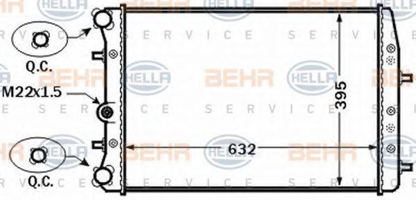 BEHR HELLA SERVICE 8MK376772521 Радіатор, охолодження двигуна