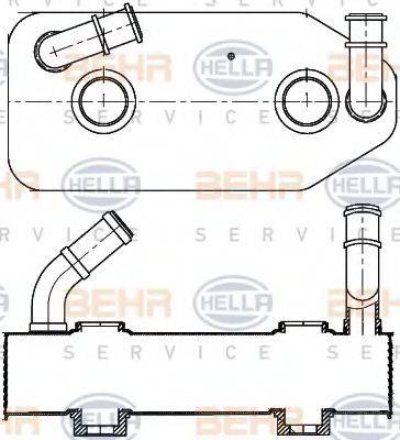 BEHR HELLA SERVICE 8MO376787681 Олійний радіатор, автоматична коробка передач