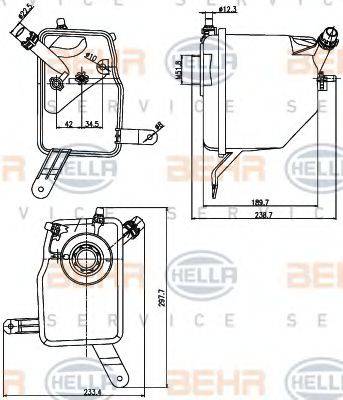 BEHR HELLA SERVICE 8MA376789731 Компенсаційний бак, охолоджуюча рідина