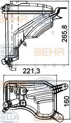 BEHR HELLA SERVICE 8MA376789751 Компенсаційний бак, охолоджуюча рідина