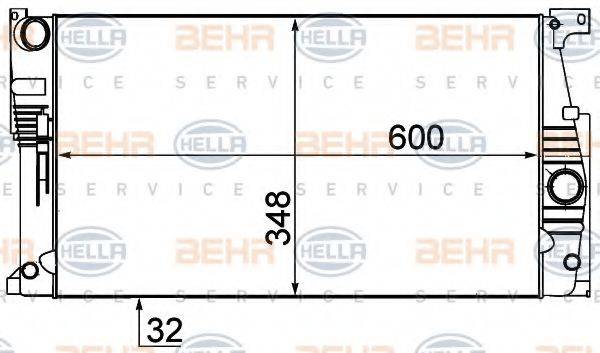 BEHR HELLA SERVICE 8MK376791791 Радіатор, охолодження двигуна