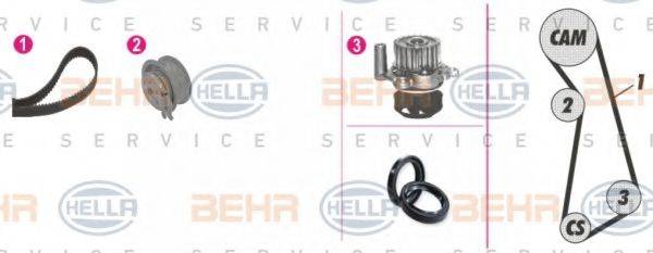 BEHR HELLA SERVICE 8MP376803801 Водяний насос + комплект зубчастого ременя