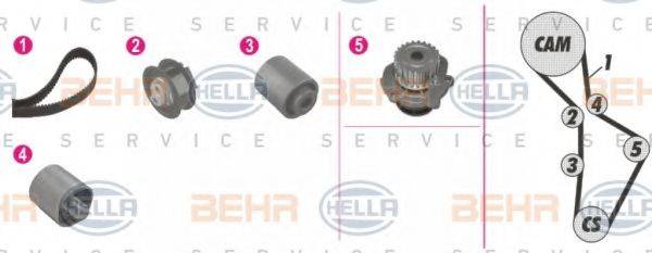 BEHR HELLA SERVICE 8MP376813861 Водяний насос + комплект зубчастого ременя