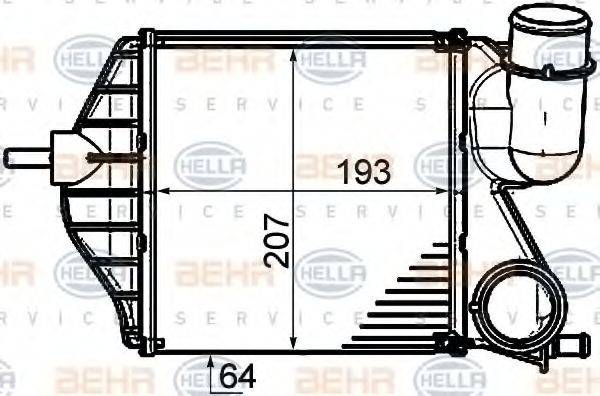 BEHR HELLA SERVICE 8ML376910011 Інтеркулер