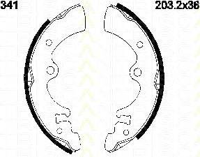 TRISCAN 810014341 Комплект гальмівних колодок