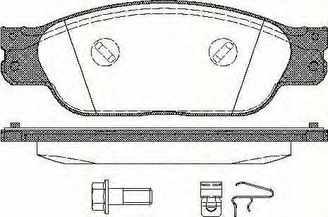 TRISCAN 811010536 Комплект гальмівних колодок, дискове гальмо