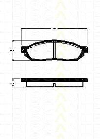 TRISCAN 811040055 Комплект гальмівних колодок, дискове гальмо