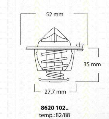 TRISCAN 862010288 Термостат, охолоджуюча рідина