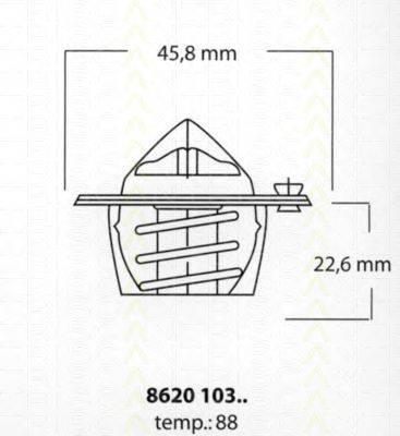 TRISCAN 862010388 Термостат, охолоджуюча рідина