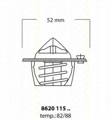 TRISCAN 862011582 Термостат, охолоджуюча рідина