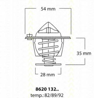 TRISCAN 862013282 Термостат, охолоджуюча рідина