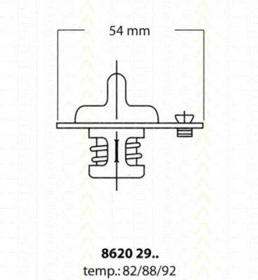 TRISCAN 86202982 Термостат, охолоджуюча рідина