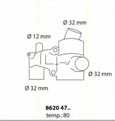 TRISCAN 86204780 Термостат, охолоджуюча рідина