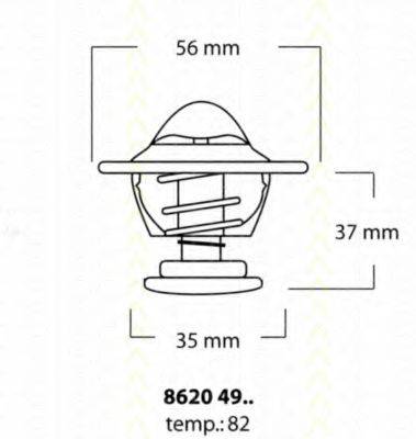 TRISCAN 86204982 Термостат, охолоджуюча рідина