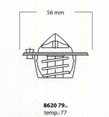 TRISCAN 86207977 Термостат, охолоджуюча рідина