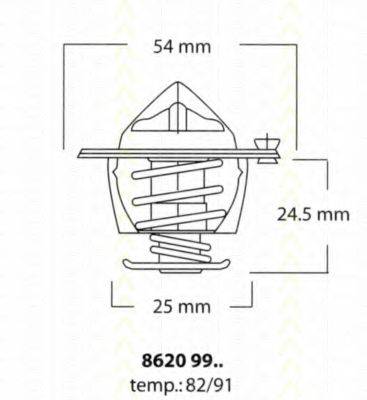 TRISCAN 86209982 Термостат, охолоджуюча рідина