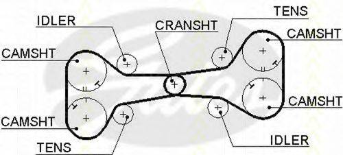 TRISCAN 86455312 Ремінь ГРМ