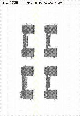 TRISCAN 8105101650 Комплектуючі, колодки дискового гальма