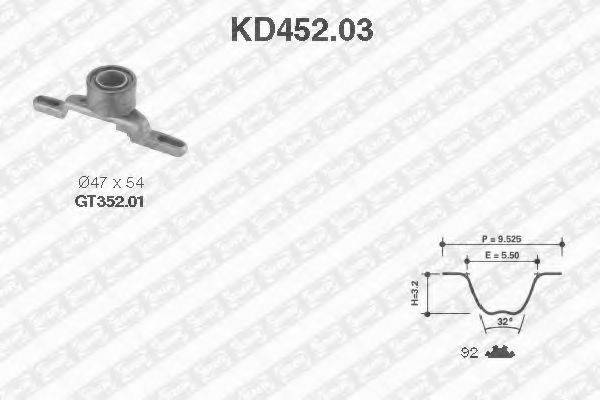 SNR KD45203 Комплект ременя ГРМ