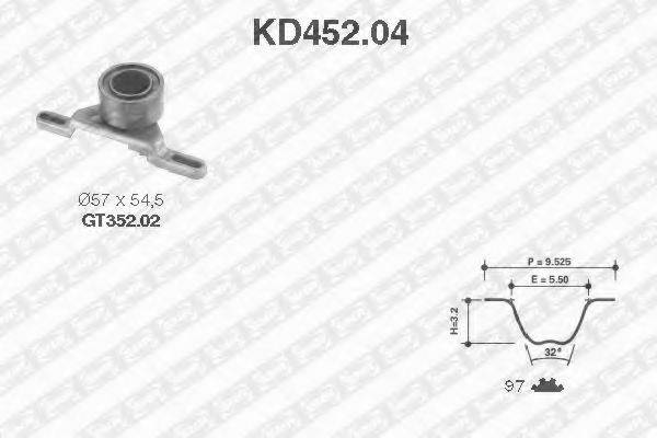 SNR KD45204 Комплект ременя ГРМ