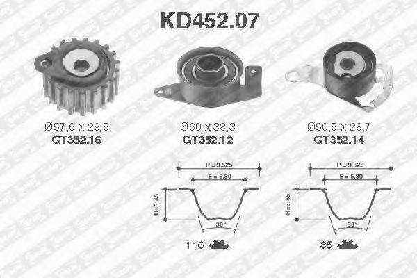 SNR KD45207 Комплект ременя ГРМ