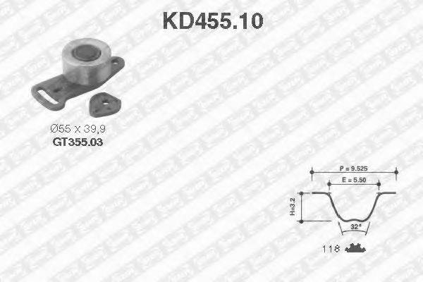 SNR KD45510 Комплект ременя ГРМ