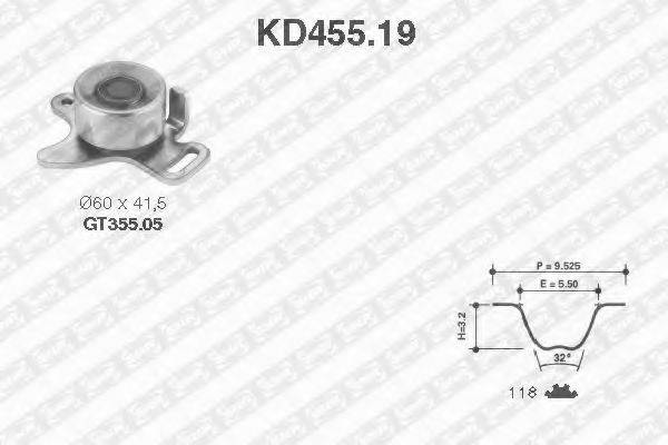 SNR KD45519 Комплект ременя ГРМ